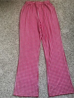 Red and White Gingham Lounge Pants